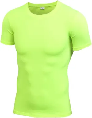 1 or 2 Pack Men's Compression Shirts Short Sleeve, Workout T-Shirt Quick Dry Baselayer Sport Shirt Running Tops
