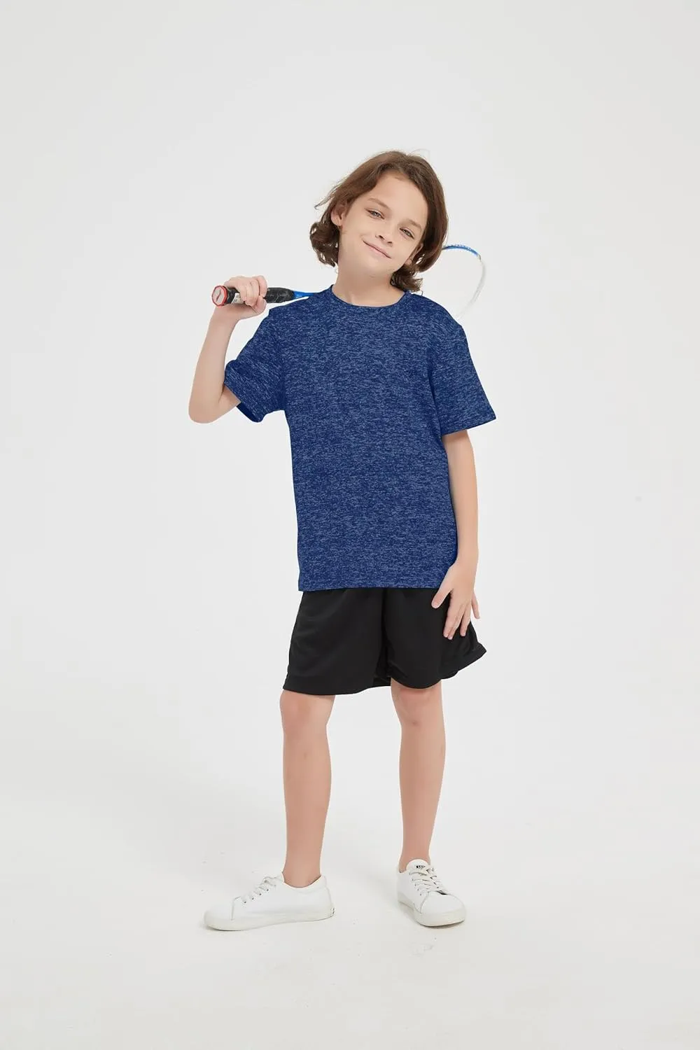 5-Pack Boys Athletic Quick Dry T-Shirts Youth Activewear Short Sleeve Tops5-18 Years