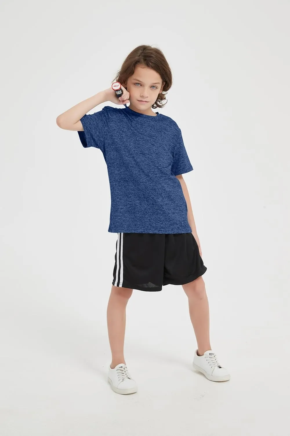 5-Pack Boys Athletic Quick Dry T-Shirts Youth Activewear Short Sleeve Tops5-18 Years