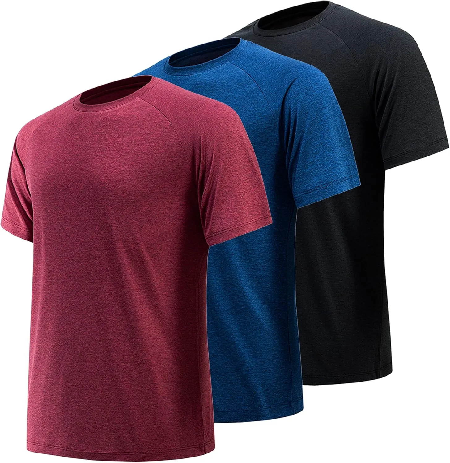 7/5/3 Workout Shirts for Men Pack Quick Dry Moisture Wicking Mens Gym Athletic Exercise Running Short Sleeve Tee Tops