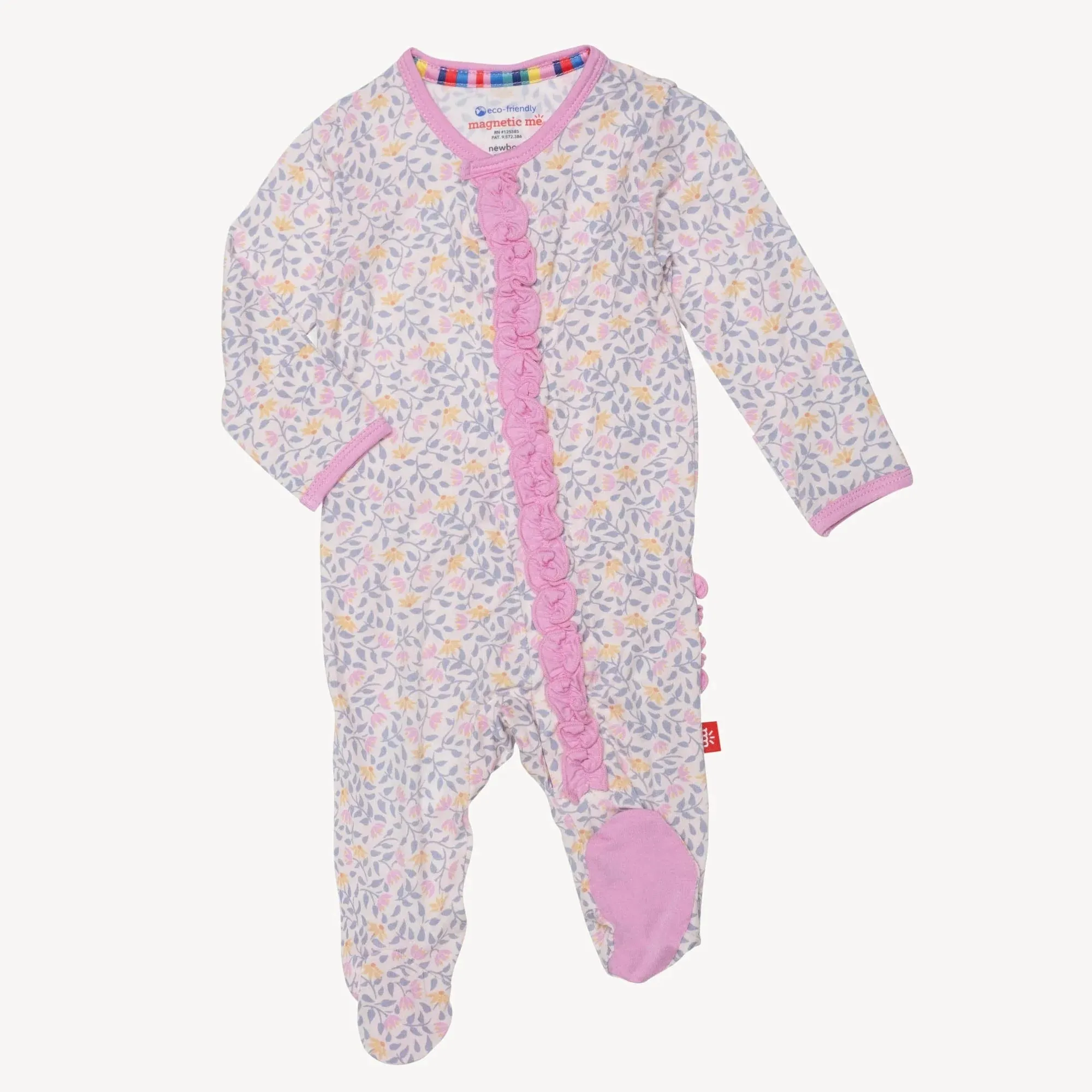 Amelia Modal Magnetic Footie With Ruffles