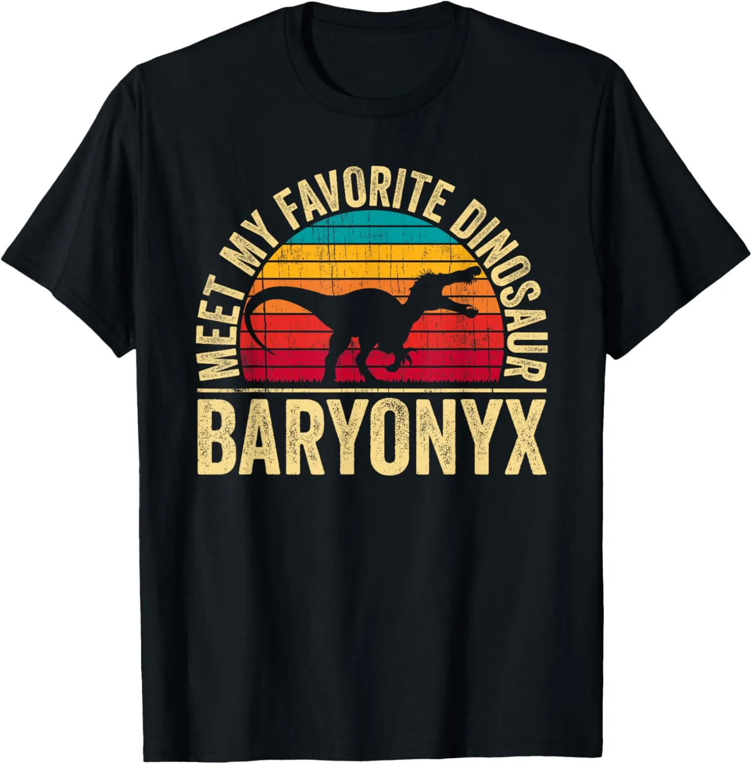 Baryonyx - Vintage Sunset Favorite Dinosaur for Kids T-Shirt