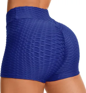 Booty Shorts Naughty Scrunch Butt Lifting Leggings Workout High Waisted Textured Bottom