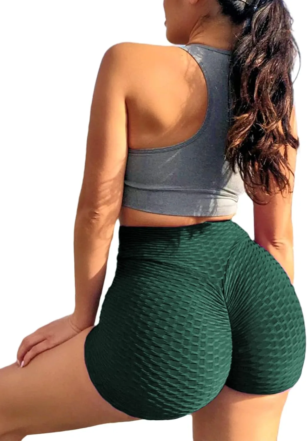 Booty Shorts Naughty Scrunch Butt Lifting Leggings Workout High Waisted Textured Bottom