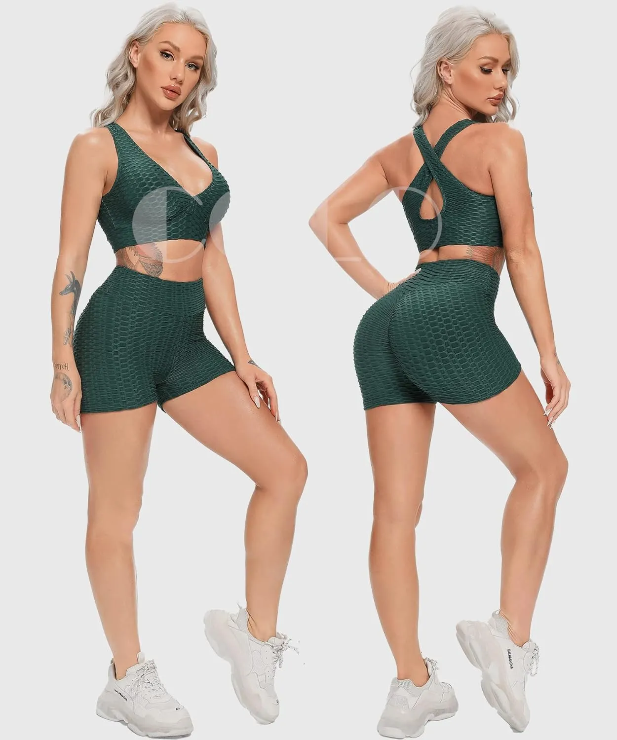 Booty Shorts Naughty Scrunch Butt Lifting Leggings Workout High Waisted Textured Bottom