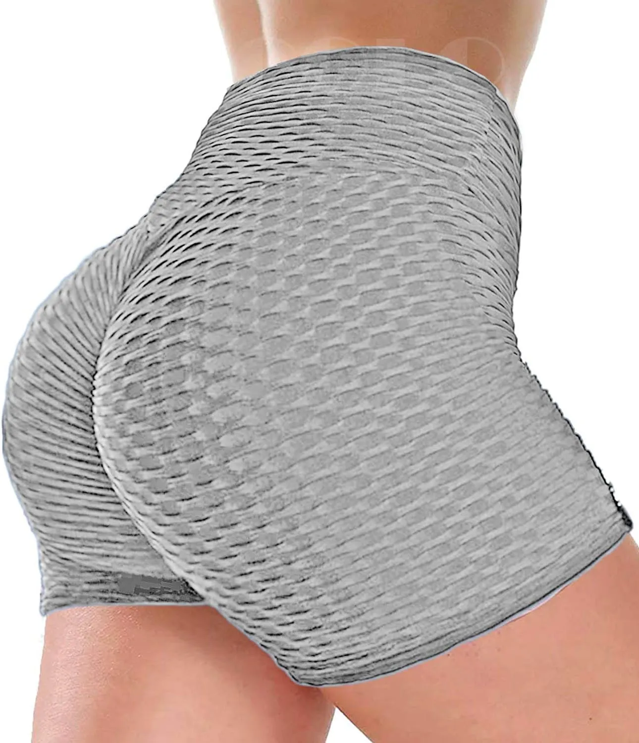 Booty Shorts Naughty Scrunch Butt Lifting Leggings Workout High Waisted Textured Bottom
