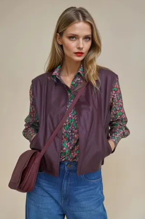 Burgundy Leatherette Paper Bag Waistcoat