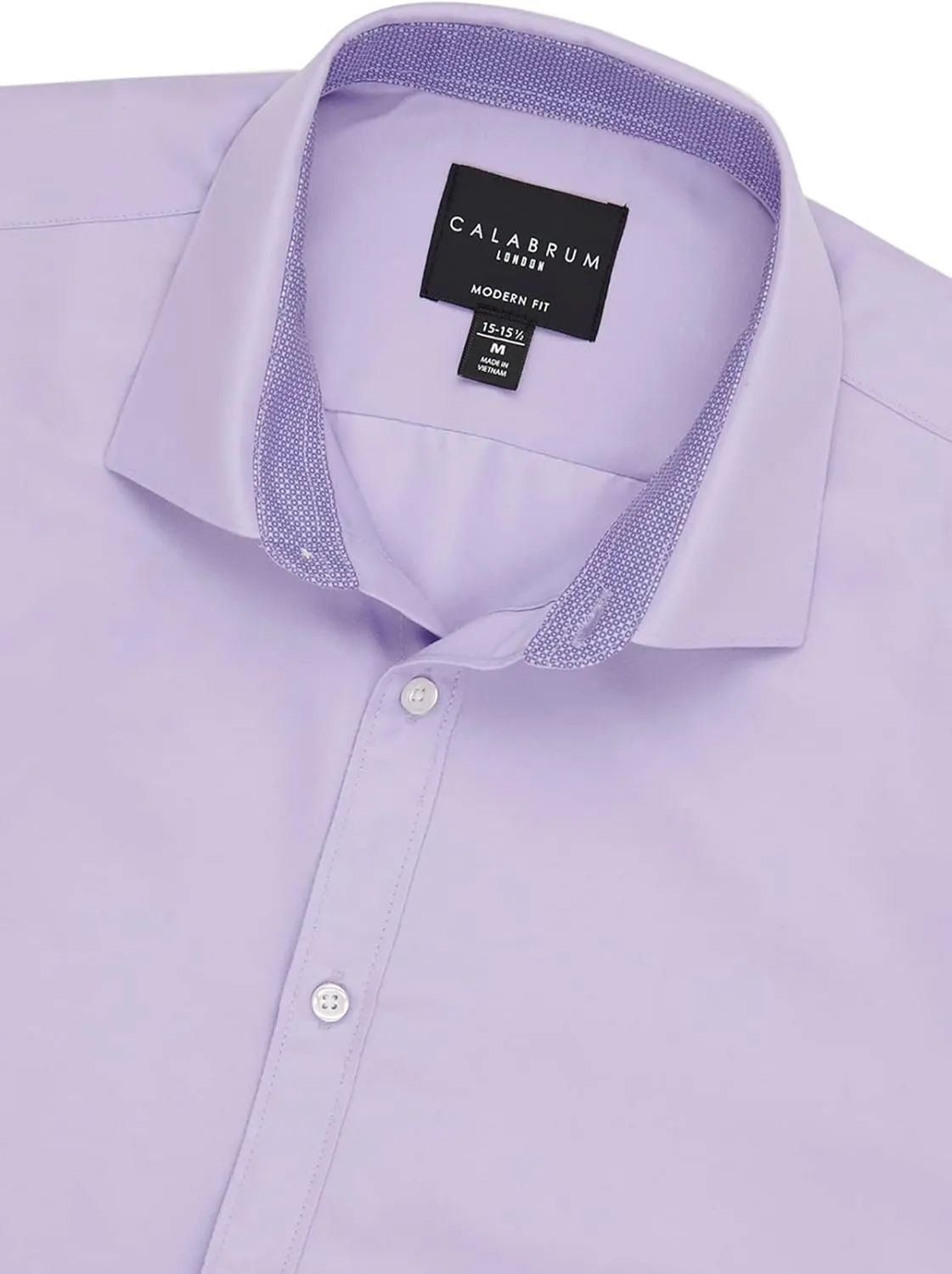 Calabrum Mens Long Sleeve Wrinkle Free Performance Dress Shirt