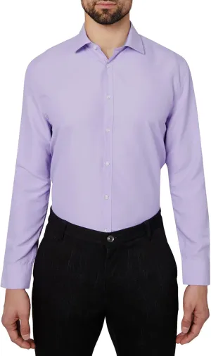 Calabrum Mens Long Sleeve Wrinkle Free Performance Dress Shirt