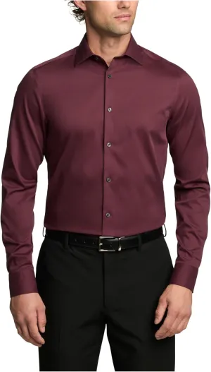 Calvin Klein Men's Dress Shirt Slim Fit Modern Pincord