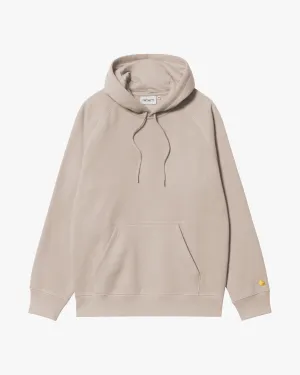 Carhartt WIP Hooded Chase Sweat - Dusky Beige / Gold