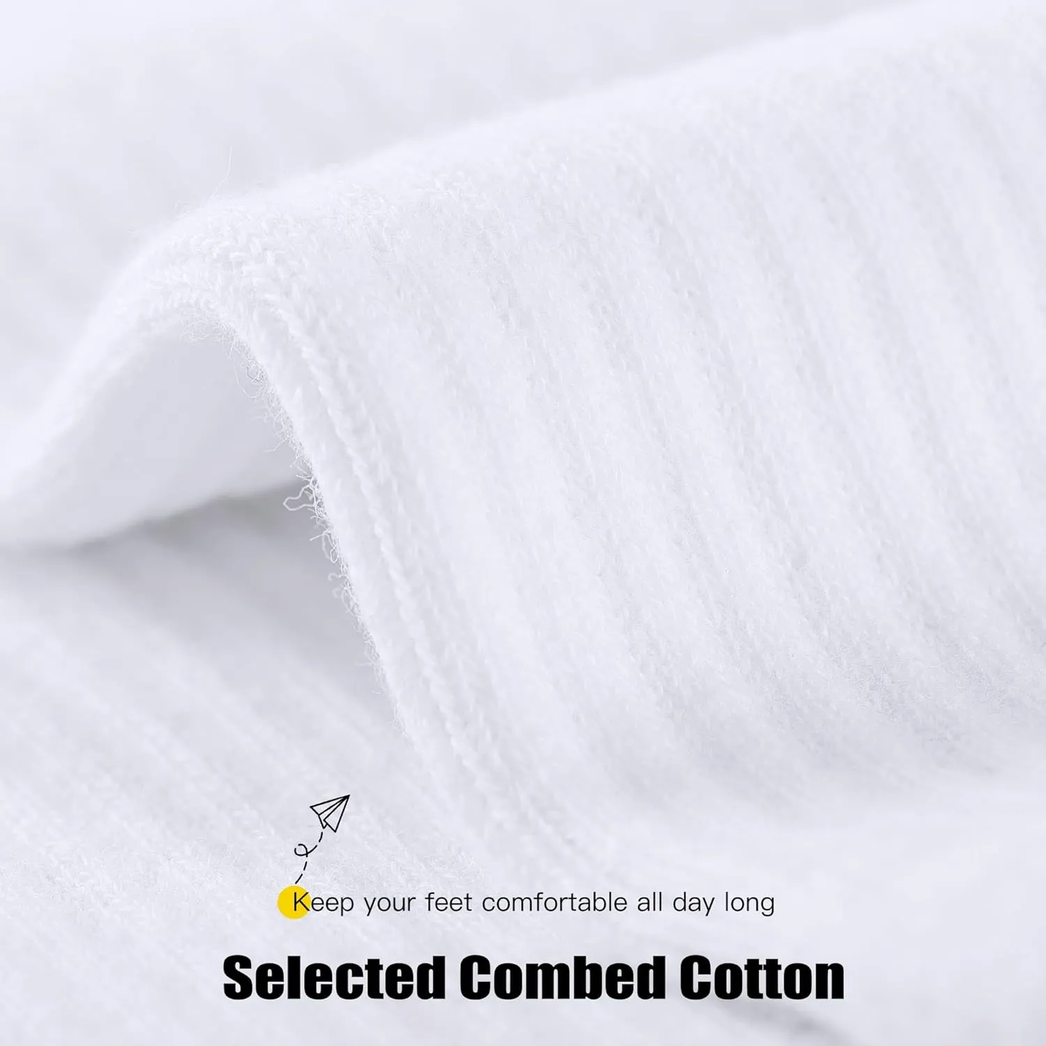 CLOSEMATE Womens Calf Crew Socks Comfortable Soft Cotton and Lightweight 5 Pairs