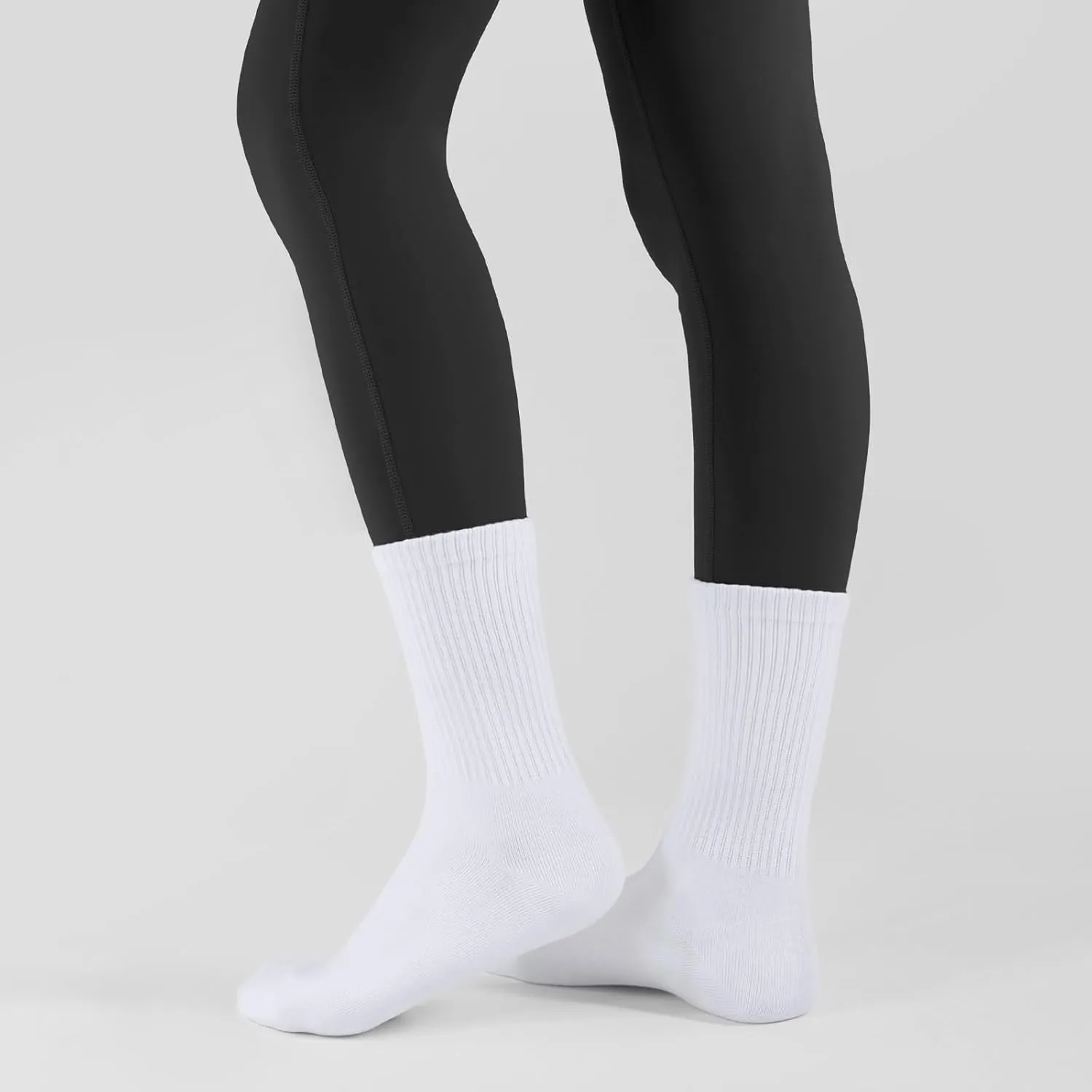 CLOSEMATE Womens Calf Crew Socks Comfortable Soft Cotton and Lightweight 5 Pairs