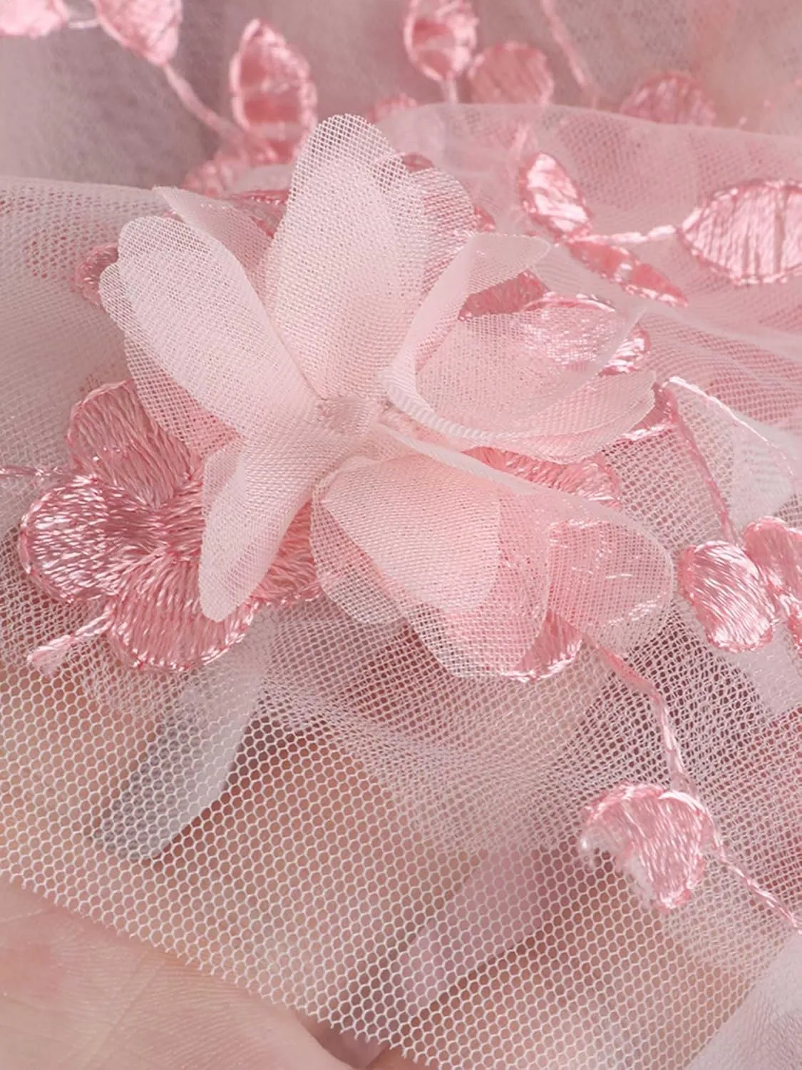 Cute Floral High Waisted Tulle Skirts for Women Trendy Summer Pleated Layered Mesh Long Flowy A Line Midi Fairy Skirt