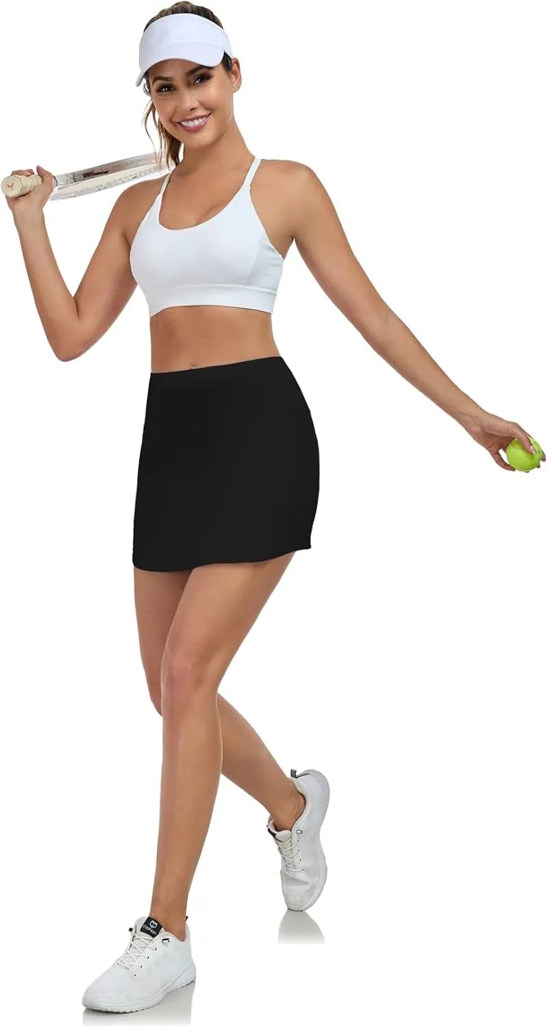 DAYOUNG Women's Tennis Skirt High Waisted Golf Skorts for Women with Shorts Pockets Athletic Casual Summer Skirts