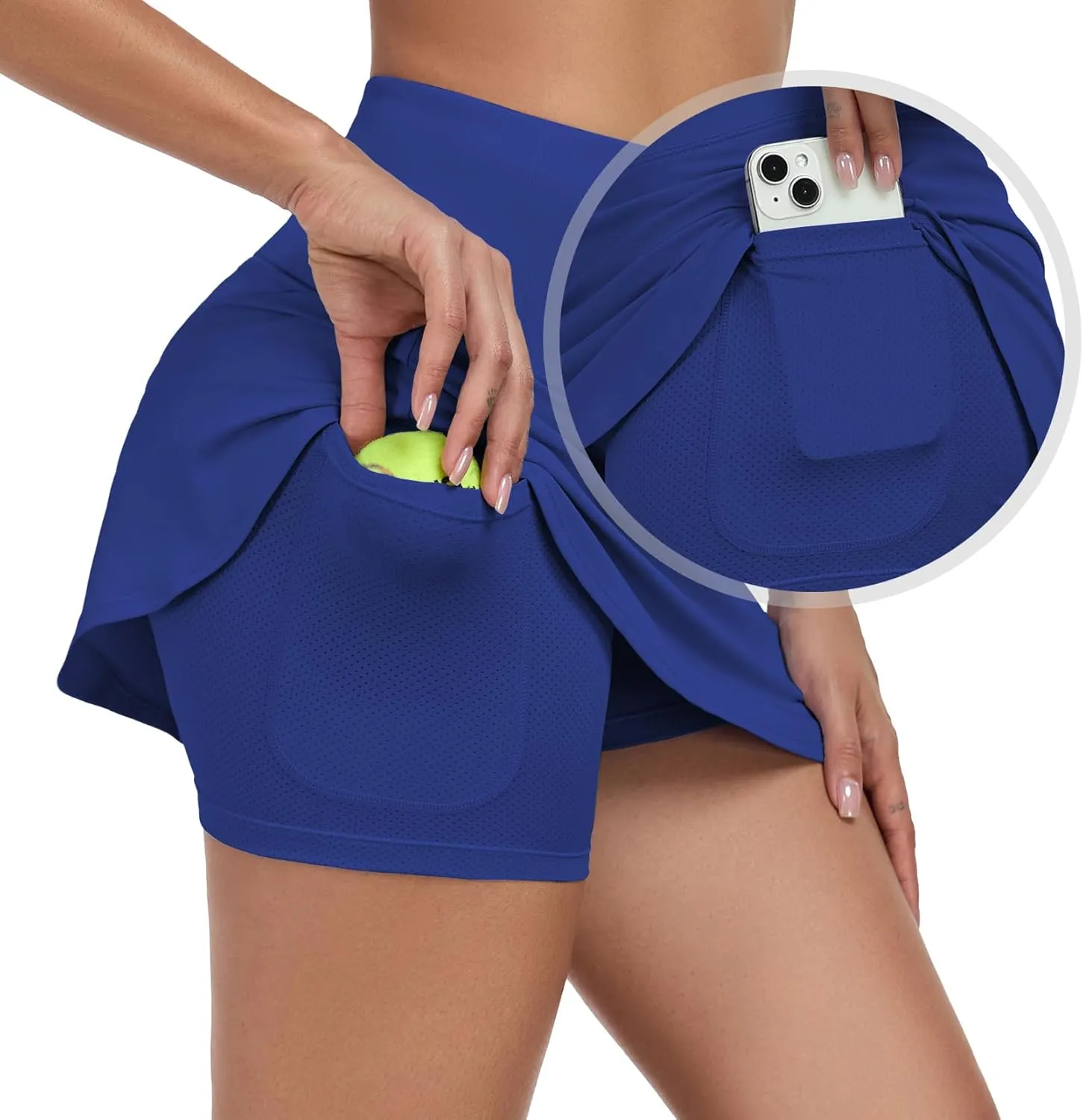 DAYOUNG Women's Tennis Skirt High Waisted Golf Skorts for Women with Shorts Pockets Athletic Casual Summer Skirts