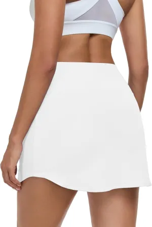 DAYOUNG Women's Tennis Skirt High Waisted Golf Skorts for Women with Shorts Pockets Athletic Casual Summer Skirts