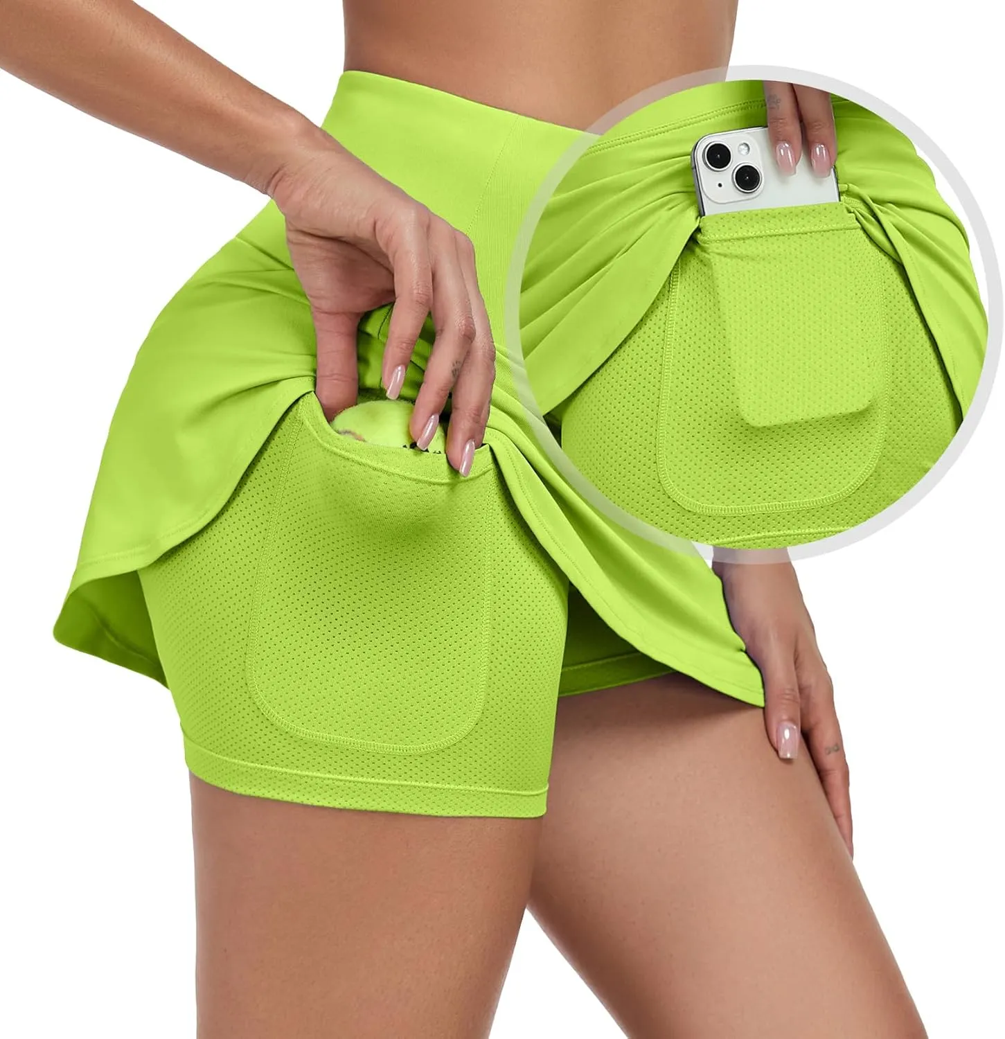 DAYOUNG Women's Tennis Skirt High Waisted Golf Skorts for Women with Shorts Pockets Athletic Casual Summer Skirts