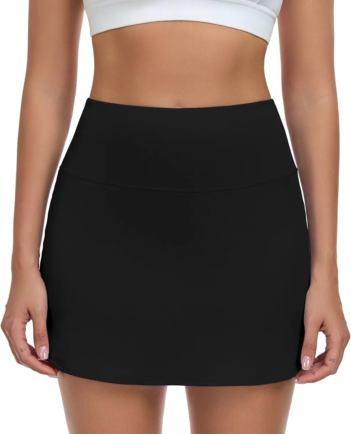 DAYOUNG Women's Tennis Skirt High Waisted Golf Skorts for Women with Shorts Pockets Athletic Casual Summer Skirts