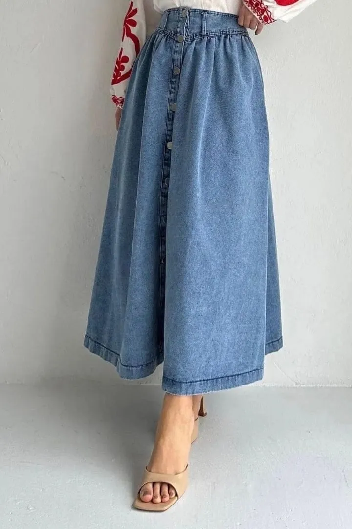Denim Daisy Skirt