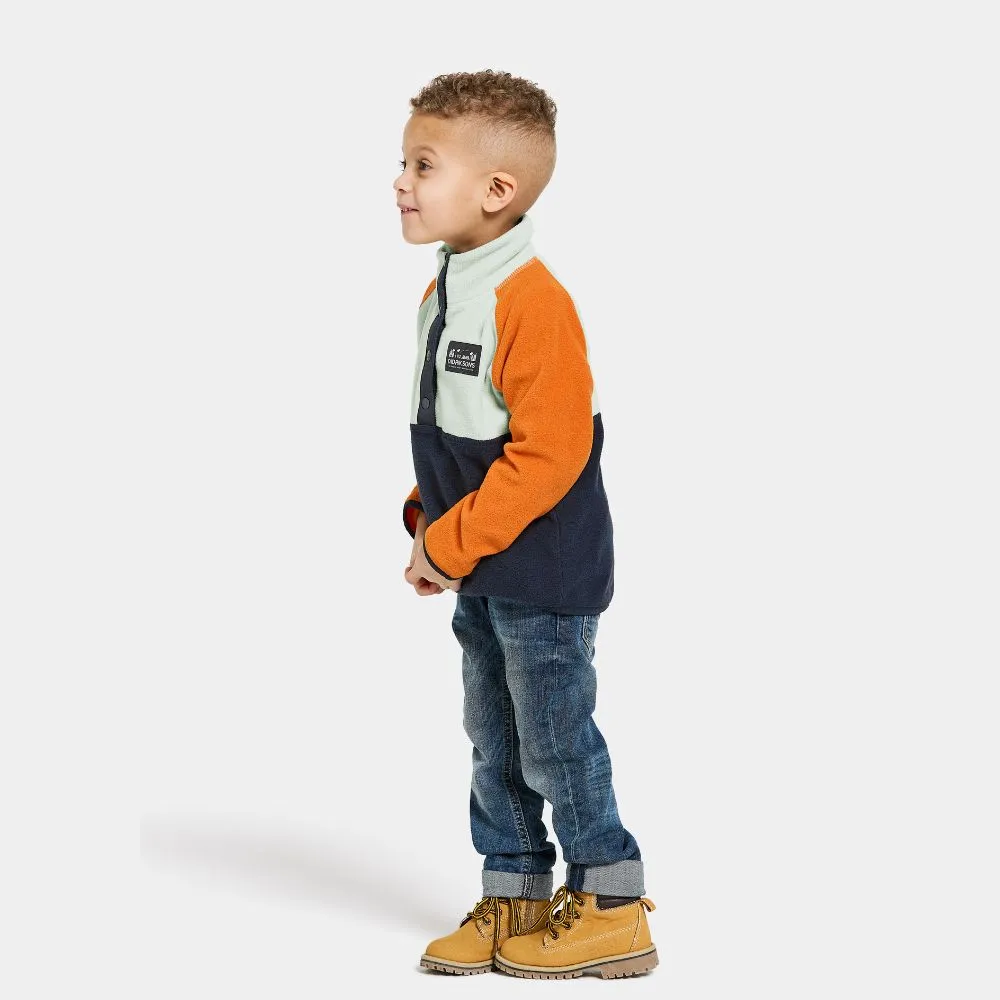 Didriksons Monte Half Button Kids Fleece - Navy