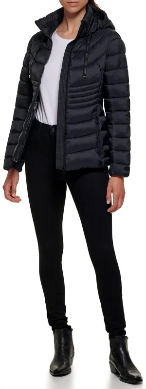 DKNY Womens Comfortable Soft Packable Puffer Outerwear Jacket
