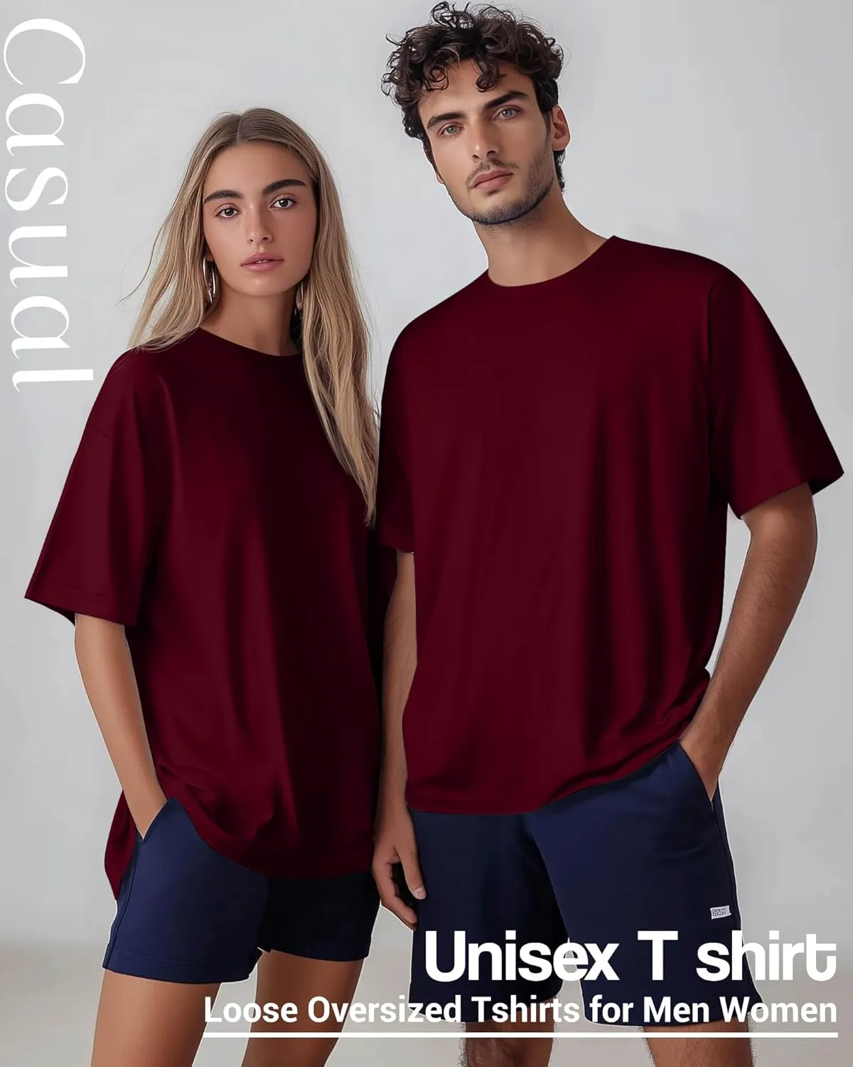 Ficerd Men's Big and Tall Shirt Short Sleeve Summer Cotton Tee Crew Neck Oversize Top Casual Loose Fit Knitted T Shirt M-7XL