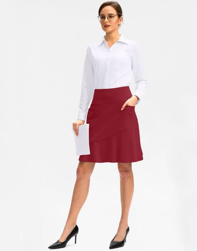 G Gradual Skorts Skirts for Women with 5 Pockets 20" Knee Length Golf Skirt Modest Long Tennis Athletic Skirts for Women