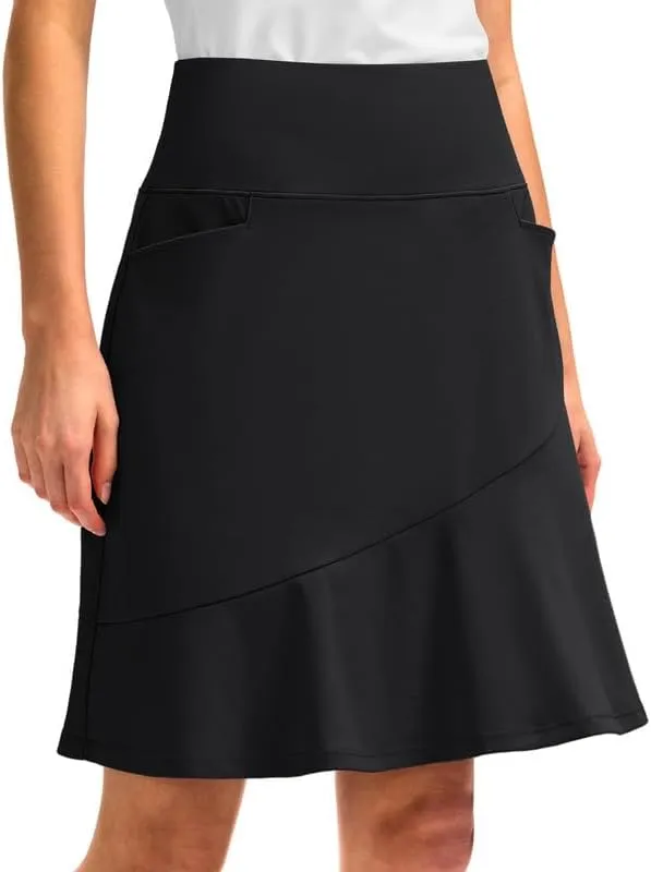 G Gradual Skorts Skirts for Women with 5 Pockets 20" Knee Length Golf Skirt Modest Long Tennis Athletic Skirts for Women