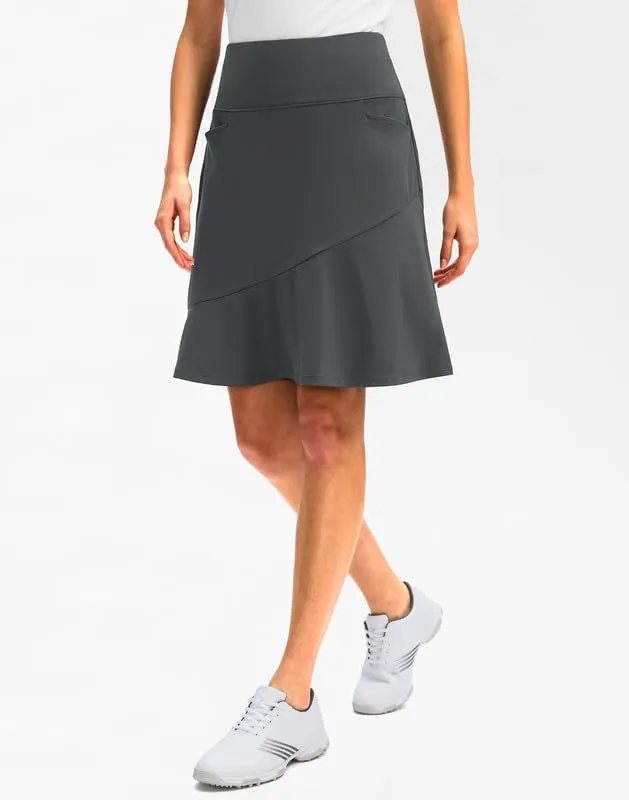 G Gradual Skorts Skirts for Women with 5 Pockets 20" Knee Length Golf Skirt Modest Long Tennis Athletic Skirts for Women