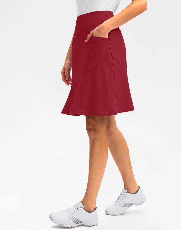 G Gradual Skorts Skirts for Women with 5 Pockets 20" Knee Length Golf Skirt Modest Long Tennis Athletic Skirts for Women