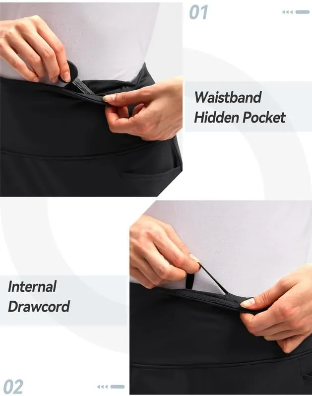 G Gradual Skorts Skirts for Women with 5 Pockets 20" Knee Length Golf Skirt Modest Long Tennis Athletic Skirts for Women