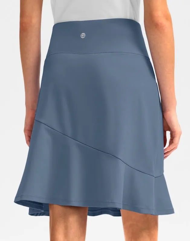 G Gradual Skorts Skirts for Women with 5 Pockets 20" Knee Length Golf Skirt Modest Long Tennis Athletic Skirts for Women