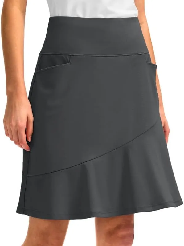 G Gradual Skorts Skirts for Women with 5 Pockets 20" Knee Length Golf Skirt Modest Long Tennis Athletic Skirts for Women