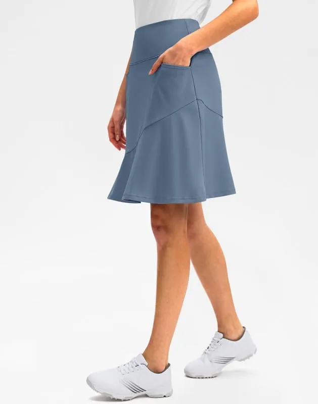 G Gradual Skorts Skirts for Women with 5 Pockets 20" Knee Length Golf Skirt Modest Long Tennis Athletic Skirts for Women
