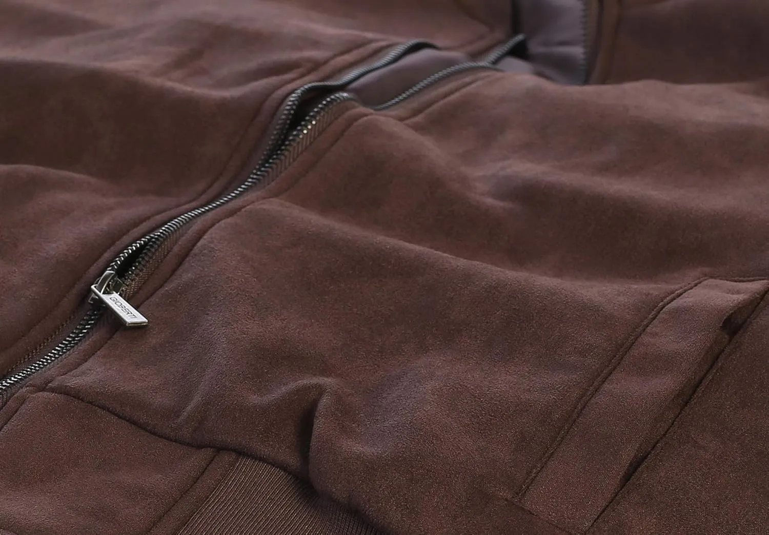Gioberti Men's Faux Suede Bomber Jacket with Warm Light Inner Padding