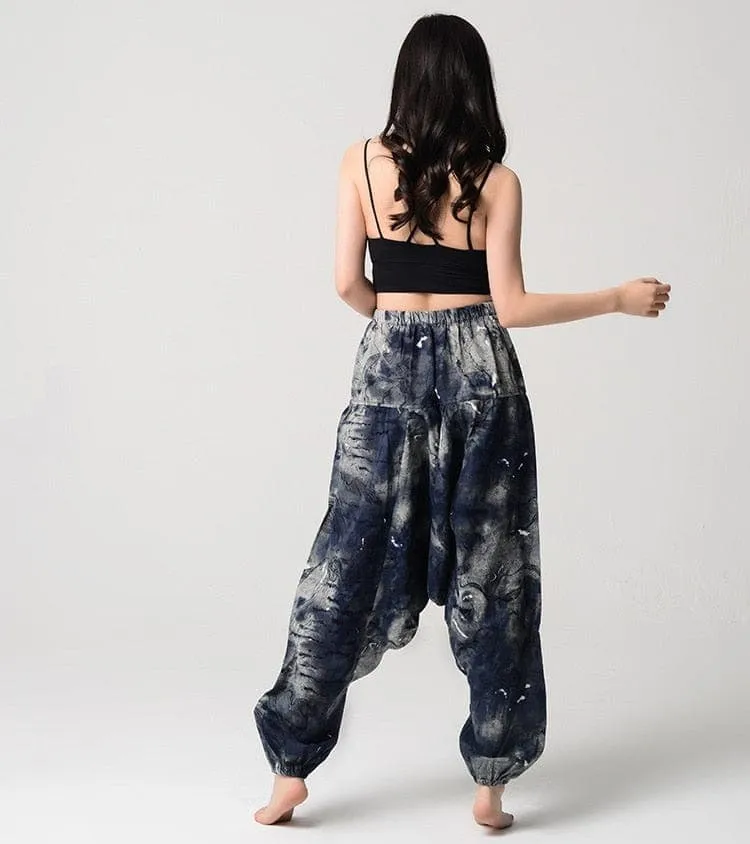 Gradient Color Oversized Harem Pants