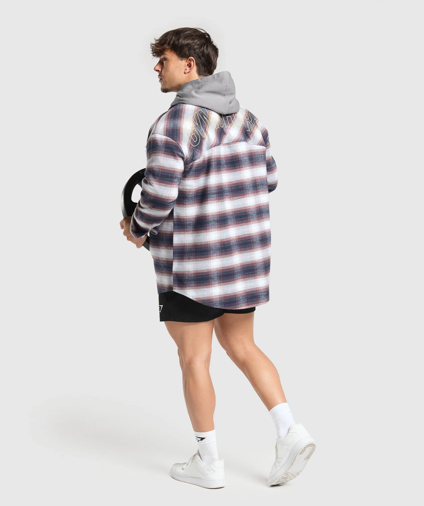 Gymshark Flannel Shirt - Heavy Blue