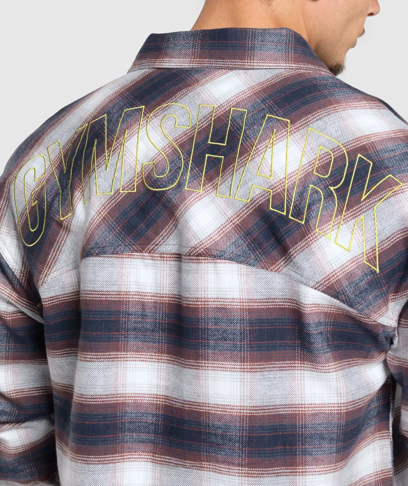 Gymshark Flannel Shirt - Heavy Blue