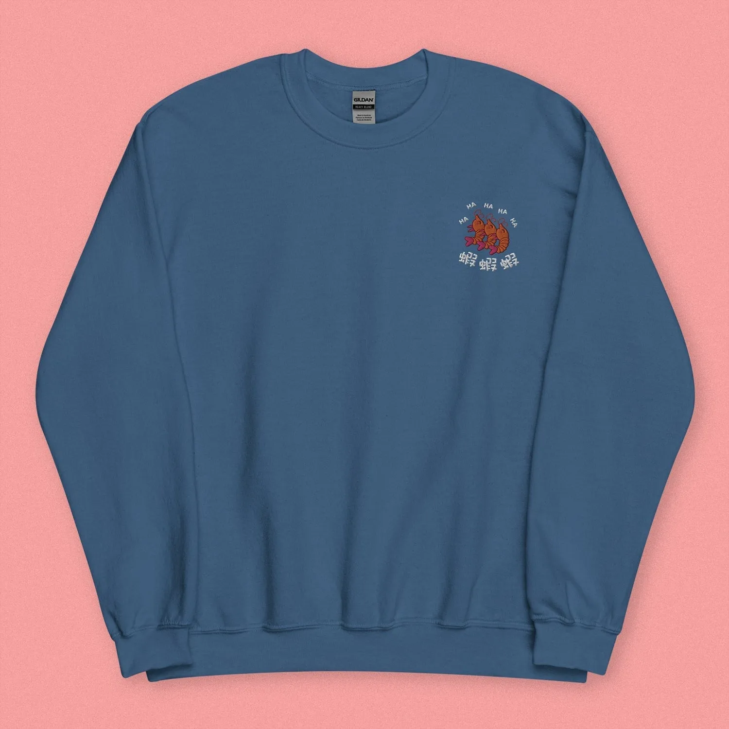 Ha Ha Ha (Shrimp) Embroidered Sweatshirt