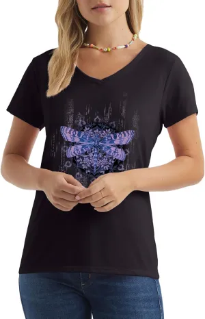 Hanes Women's Short Sleeve V-Neck Graphic T-Shirt