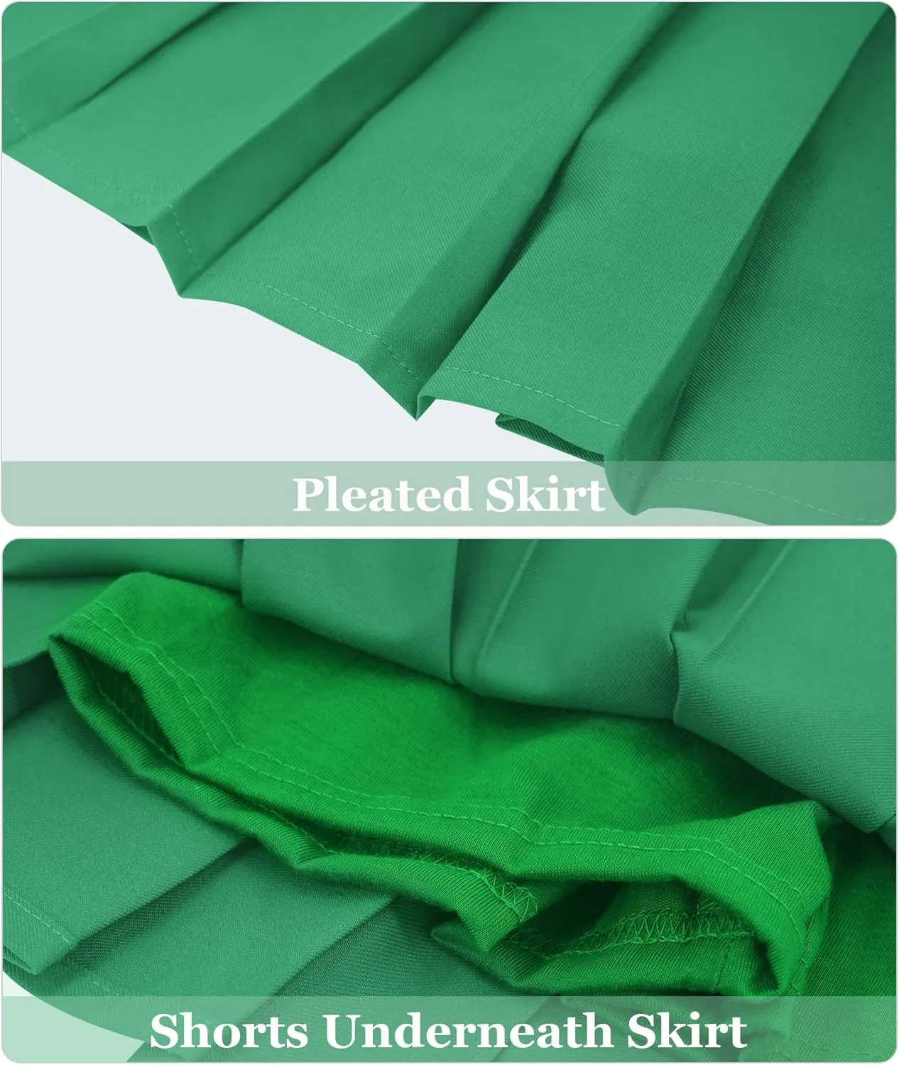 Happy Cherry Girls Pleated Mini Skirt School Uniform Skirt A Line High Waist Tennis Skirt Inner Shorts