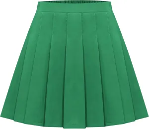 Happy Cherry Girls Pleated Mini Skirt School Uniform Skirt A Line High Waist Tennis Skirt Inner Shorts