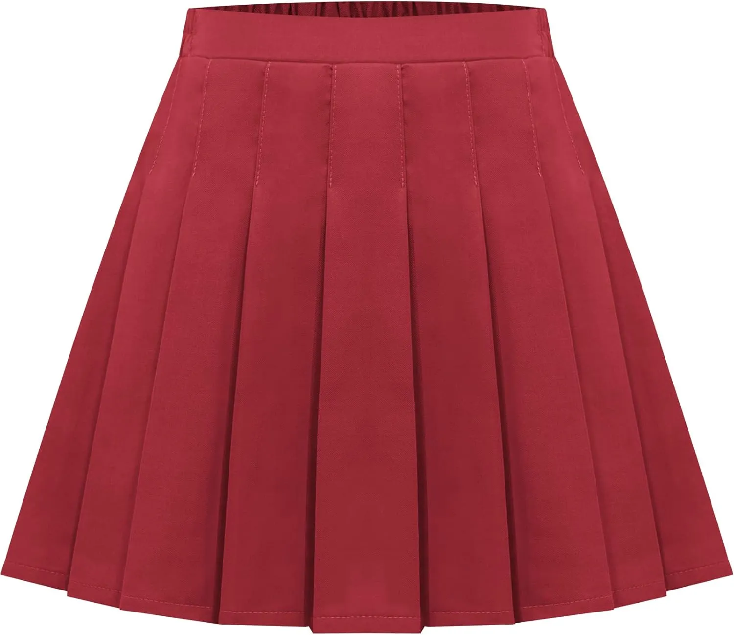 Happy Cherry Girls Pleated Mini Skirt School Uniform Skirt A Line High Waist Tennis Skirt Inner Shorts