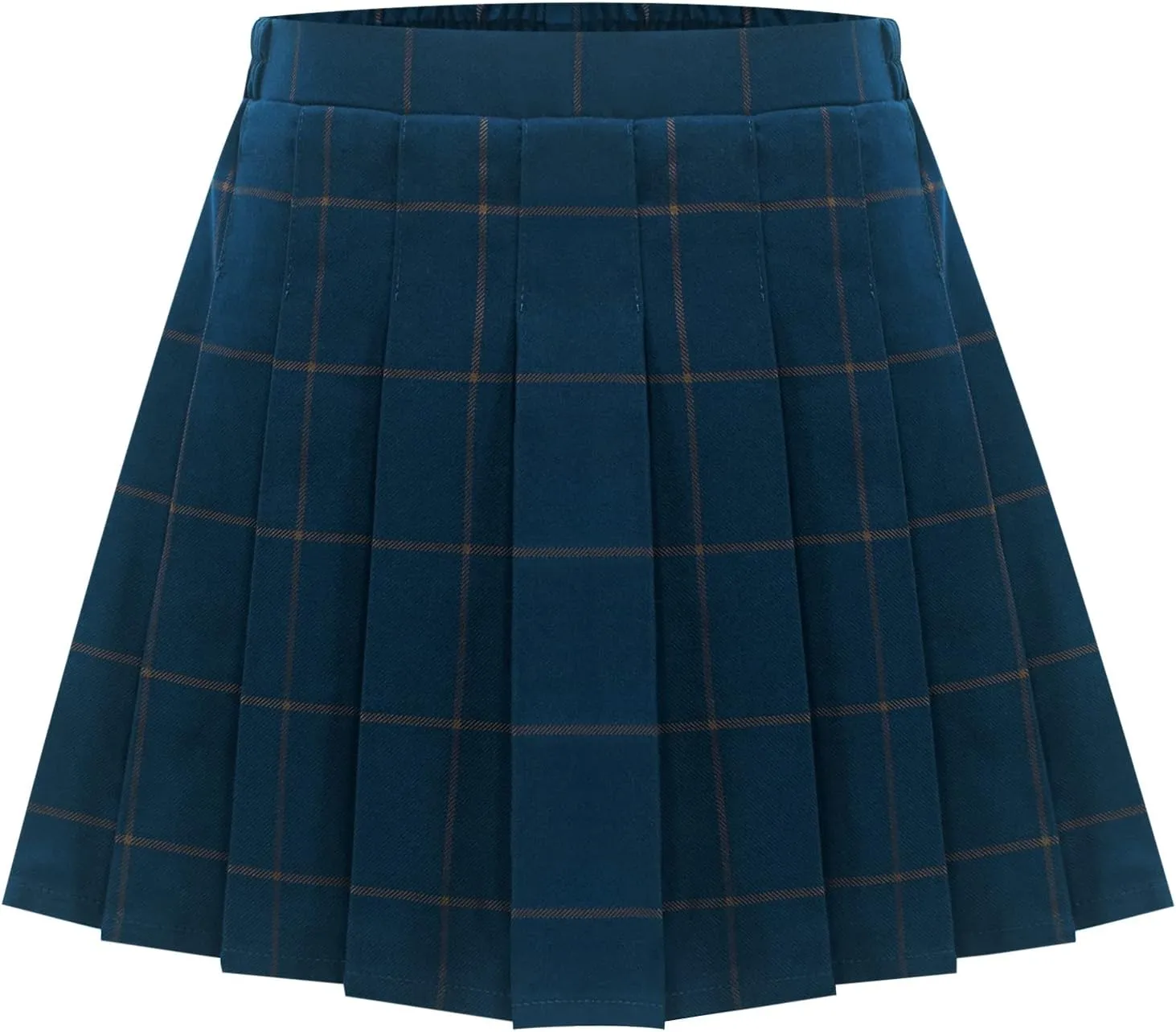 Happy Cherry Girls Pleated Mini Skirt School Uniform Skirt A Line High Waist Tennis Skirt Inner Shorts