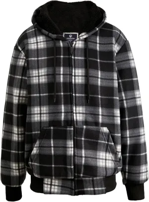 Heavyweight Hoodies for Men Jackets Comfy Sherpa Lined Zip Up Hoodie Coats with Pockets Outerwear