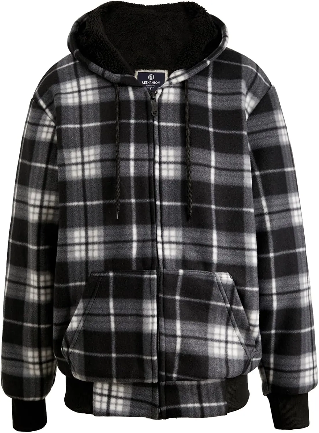 Heavyweight Hoodies for Men Jackets Comfy Sherpa Lined Zip Up Hoodie Coats with Pockets Outerwear