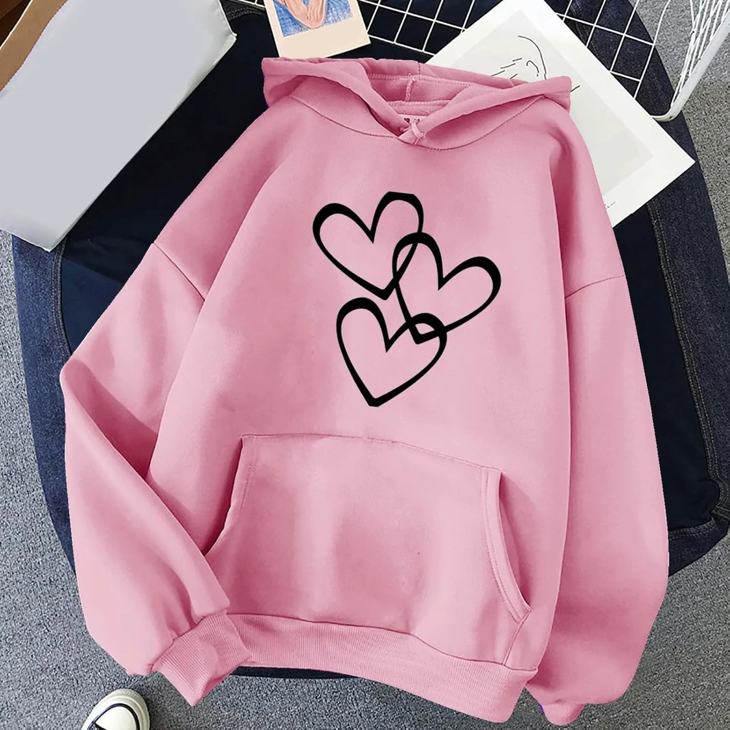 Hoodies for Women Oversized Sweatshirt Trendy Queen Hoodie Cute Hoodies Graphic Hoodies Casual Comfy Fall Outfits