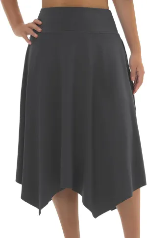 Knee Length Skorts Skirts for Women with Pockets High Waisted Athletic Skorts Womens Modest Midi Skirts Plus Size