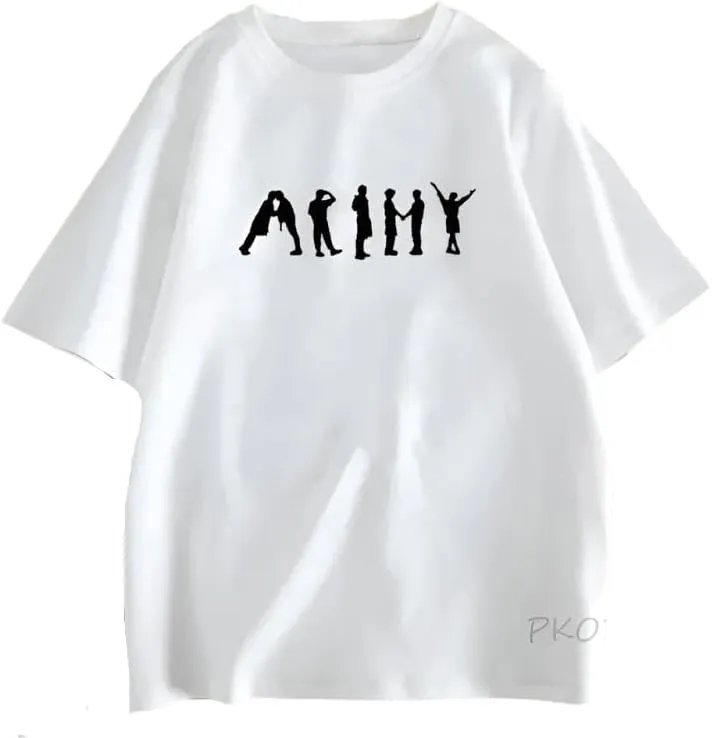 Kpop J-Hope Permission to Dance T-Shirt  100% Organic US Cotton Unisex B-TS Army Tee, Bangtan Merch Streetwear for Men & Women White/S